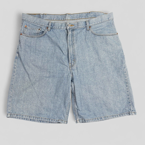 VTG Levis 560 Relaxed Fit Men's 42 Denim Shorts 100% Cotton Batwing Jorts - Picture 1 of 7